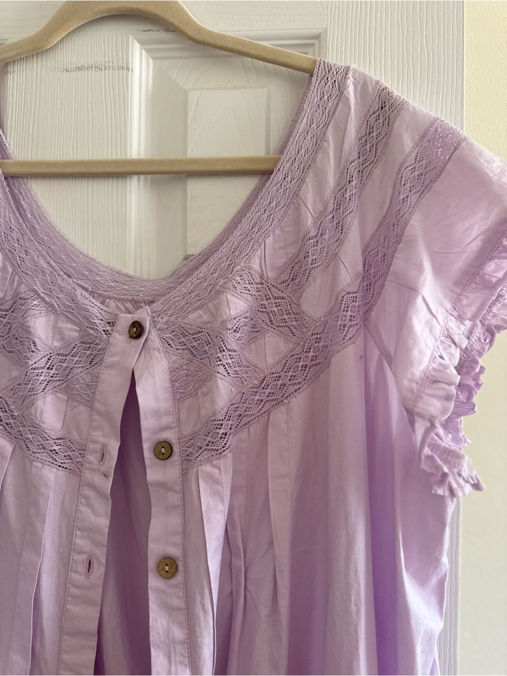 Free People Lavender Button-Front Maxi Dress - Picture 2 of 4